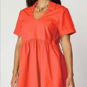 Back Beat Co Poplin Dress in Spice